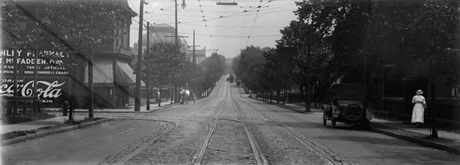 Fifth Avenue View of Shadyside, 1918 - Pittsburgh's Historic Shadyside